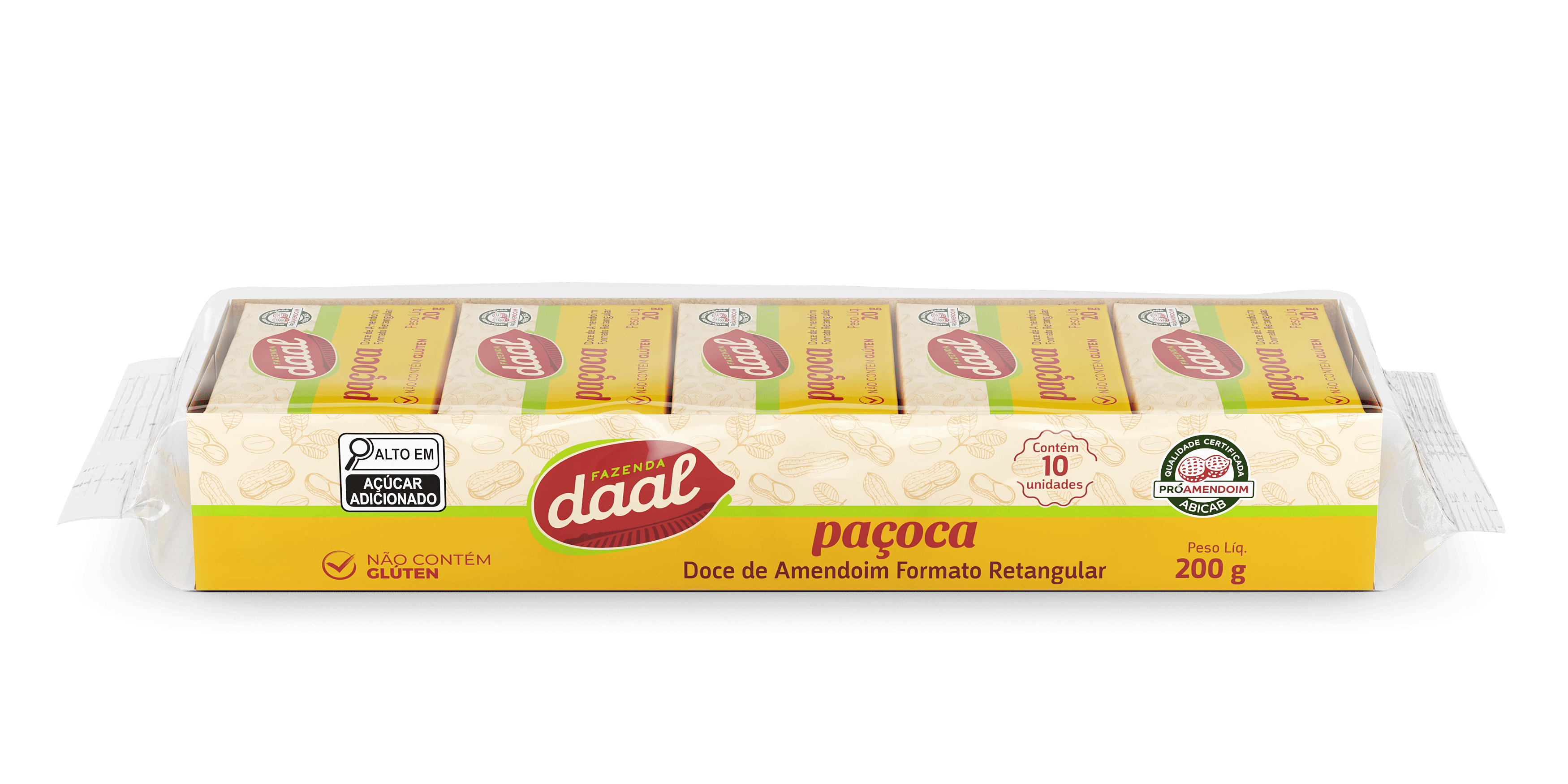 Embalagem Paçoca Quadrada Display 200 g